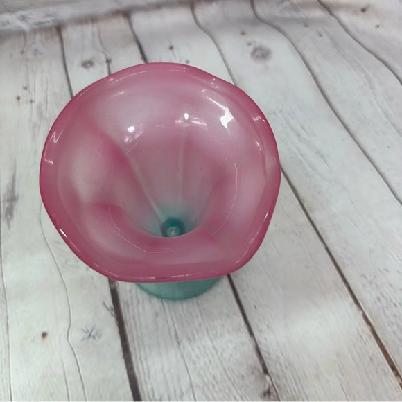 vintage Libby’s ka-dinks set of 3 frosted parfait tulip pastel sundae cups MCM - Picture 3 of 8